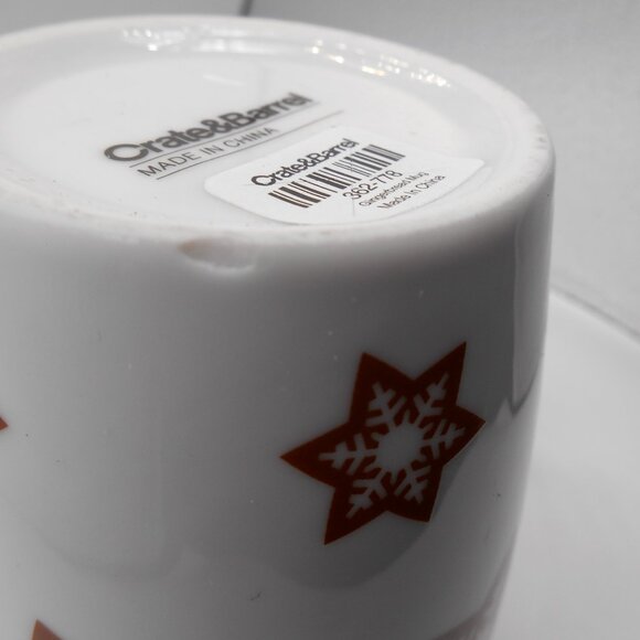 CRATE & BARREL GINGERBREAD MUG NEW WITH TAG - Picture 3 of 8